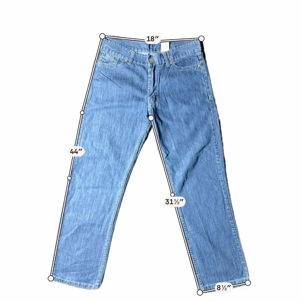 True Religion Brand Jeans Men's Blue Denim Straight Leg Jeans Size 36